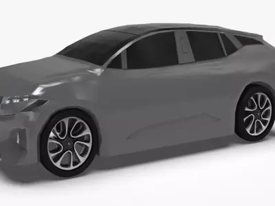 byton m-byte hybrid SUV Low-poly 3D model