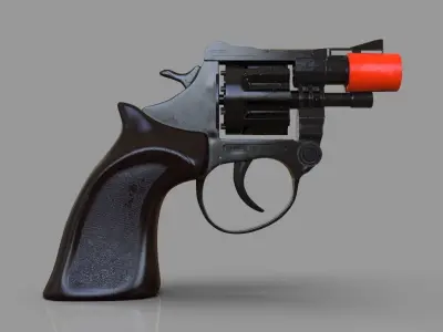 PBR Toy Cap Gun 3D model