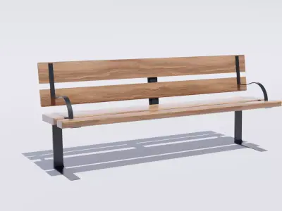 Simple bench Free low-poly 3D model purchase