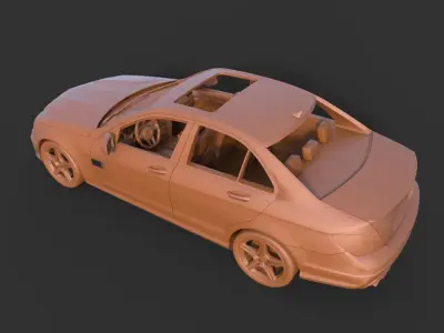 Mercedes-Benz C63 AMG 2012 3D print model