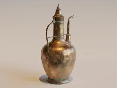 Old Ottoman Water Jug Low-poly 3D model
