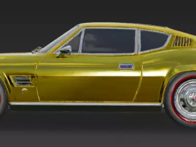 Golden Classic Sports Car High quality 3D Model 3D model