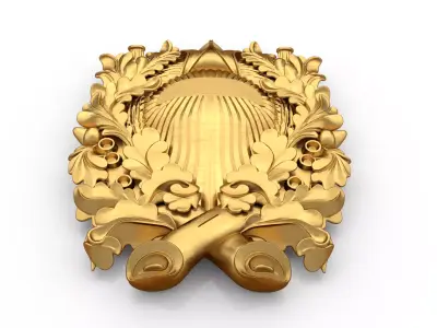 Cartouche classic decorative ornament cnc 3d printing stl 3D model