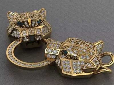 Golden Leopards  3D print model