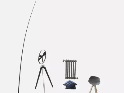 Decoration Set velvet cushion 3D model