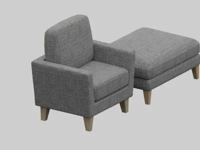 Furniture Set-02 Low-poly 3D model