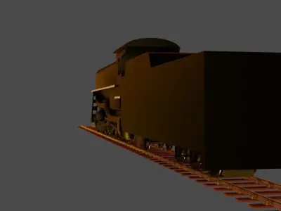THE L F LOREE TRIPLE EXPANSION LOCOMOTIVE 3D model