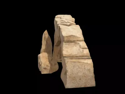 Modular Stylized Cliff Rock 3D model