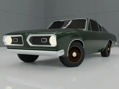 Car 1968 Plymouth baracuda 3D model