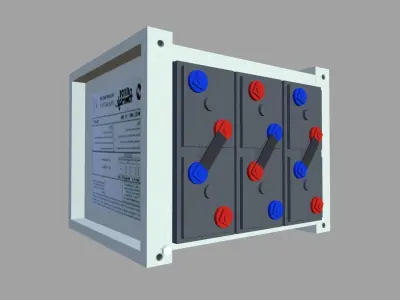 Battery Box Low-poly 3D model