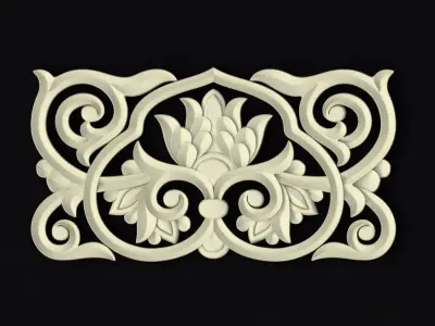 Central decor ornament for furniture 3D model 563