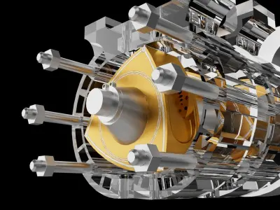 Three combustion chambers 3D print model