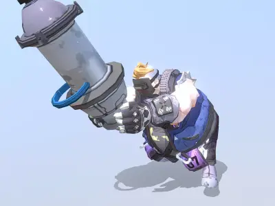 Big Cannon Warrior Wild Slam fbx png 3D model