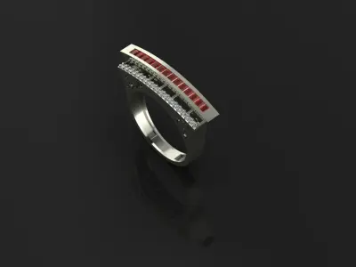 baguette ring 3D print model