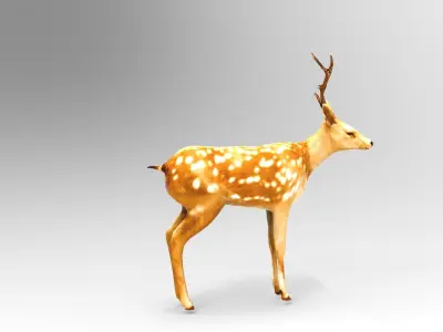 Deer Rigged  Low-poly 3D model