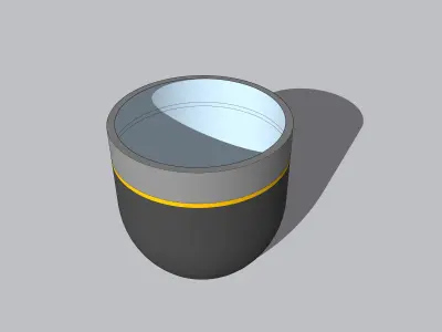 Concrete Flower Pot 3D model 3D print model