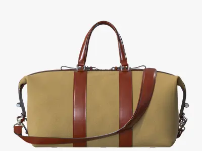 RALPH LAUREN Leather-Trim Canvas Duffel 3D model
