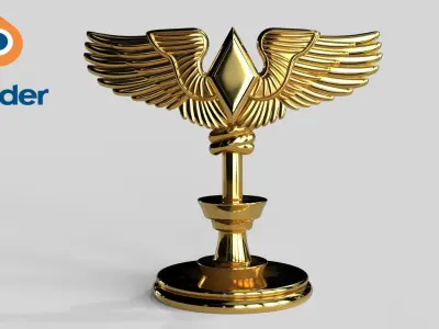 Award Trophy 13 Low-poly 3D model