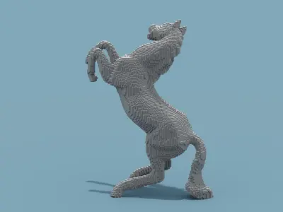 Voxel Horse 3D model