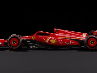 SF-24 Ferrari F1 2024 Low-poly 3D model