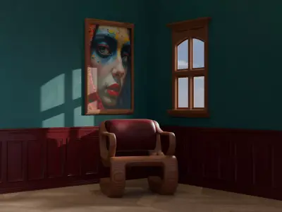 Woodys High Quality Chairs Colletion PBR 007 3D model