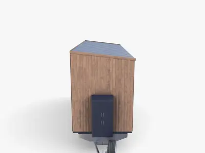 Mobile house trailer V2 3D model