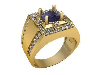 LUXURY ZARCON RING 3D PRINTABLE MODEL 3D print model