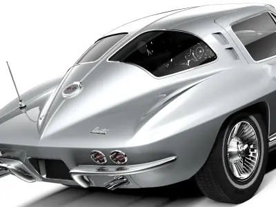 Chevrolet Corvette C2 1963 LowPoly 3D model