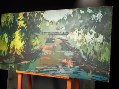 Art Studio Painting Kit Low-poly 3D model