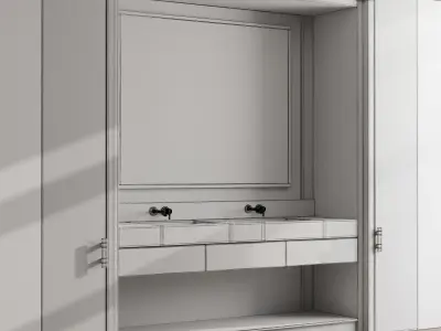Bathroom furniture by inbani faucet set 47  Low-poly 3D model
