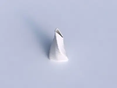 Vase twist grounded tipping triangle with small horizontal se... 3D print model