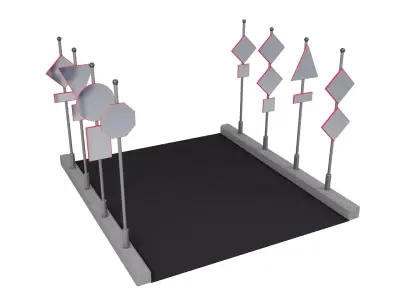 Road signs 3D model