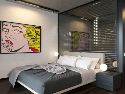 RG interior 001 Low-poly 3D model