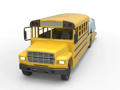 Vintage Transporter truck for Race car Version 5 Scale 1 to 25 3D print model