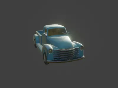 chevrolet 1947 truck Low-poly 3D model