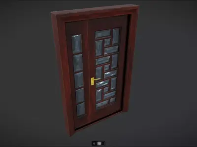 Hinged door 07 3D model