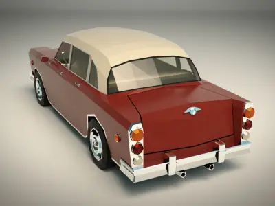 Low Poly Sedan Car 05 Low-poly 3D model
