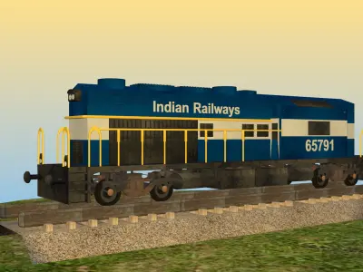 Indian Diesel Locomotive 3D Model 3D model