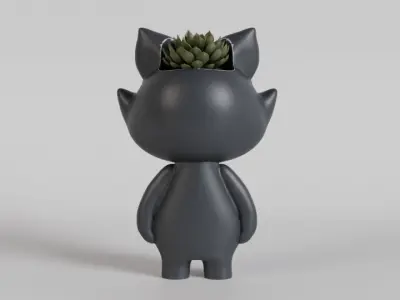 Terrorific cat planter - STL for 3d printing 3D print model
