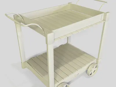 Worn Props Tools Table Low-poly 3D model
