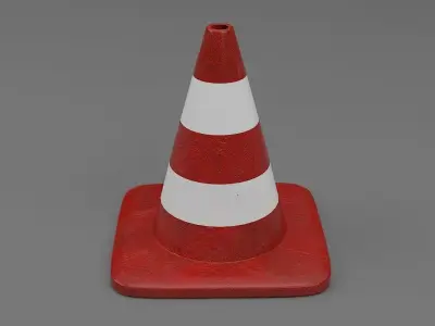 Barriers 1 traffic cone 3D model