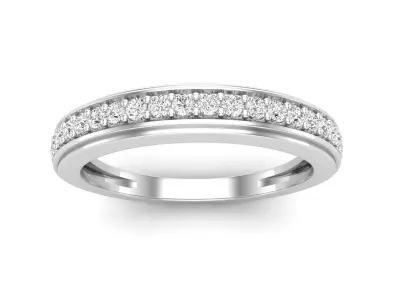 AV 455 Round Diamond Wedding Anniversary Band Ring 3D print model