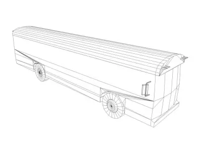 School Bus Low-poly 3D model