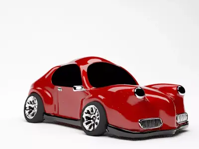 3d modelling Car classic elegant vw cars 3d max 2018 Low-poly 3D model