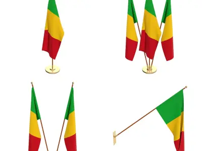 Mali Flag Pack 3D model