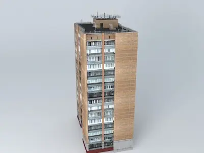 Residential building on country 27 Free 3D model