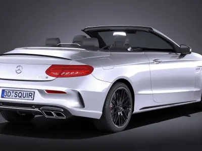 Mercedes C63 AMG Cabrio 2017 3D model