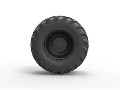 Rear wheel from Pulling tractor 2 3D print model