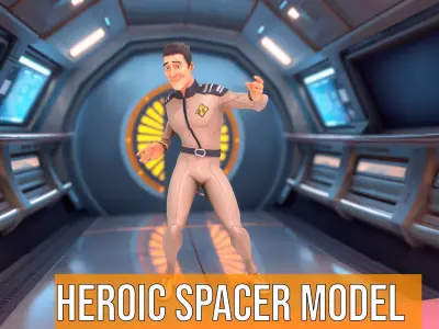 Heroic Spacer Model Pack Low-poly 3D model