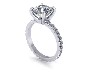Solitaire Diamond Fashion Ring R5 3D print model purchase
